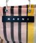 中古・古着 MARNI (マルニ) MARKET STRIPE BAG ピンク×ブラウン：12000円