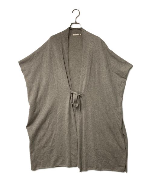 evam eva（エヴァムエヴァ）evam eva (エヴァムエヴァ) wool poncho グレー サイズ:Freeの古着・服飾アイテム