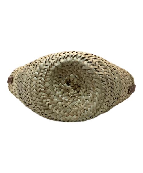 HEREU（ヘリュー）HEREU (ヘリュー) Cabas Mini ストローバッグ ベージュ×ブラウンの古着・服飾アイテム