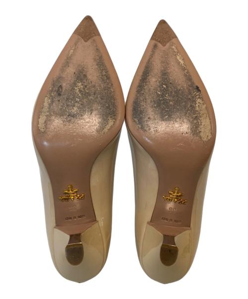 PRADA（プラダ）PRADA (プラダ) Travertino ポインテッドトゥパンプス ベージュ サイズ:36の古着・服飾アイテム