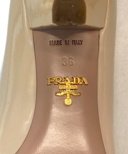PRADA（プラダ）PRADA (プラダ) Travertino ポインテッドトゥパンプス ベージュ サイズ:36の古着・服飾アイテム