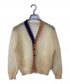 TOGA PULLAトーガ プルラ）の古着「ラメカーディガン」｜ベージュ×パープル