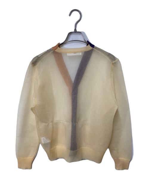 TOGA PULLA（トーガ プルラ）TOGA PULLA (トーガ プルラ) ラメカーディガン ベージュ×パープル サイズ:38の古着・服飾アイテム