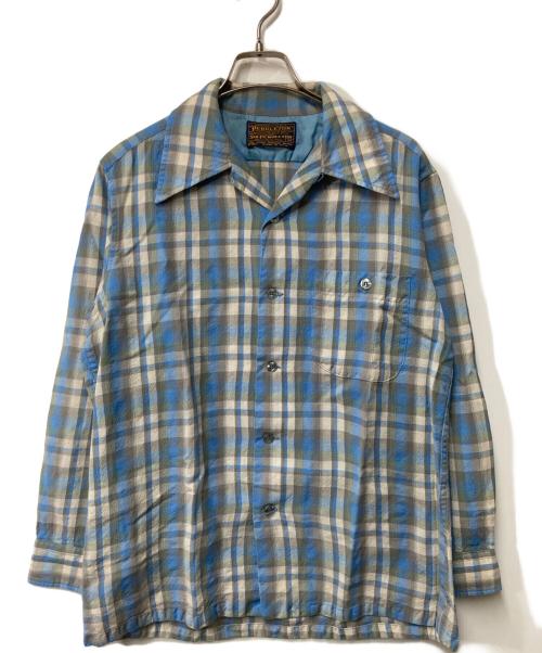 PENDLETON（ペンドルトン）PENDLETON (ペンドルトン) ボードシャツ / ウールチェックシャツ ブルー×グレー サイズ:Ｍの古着・服飾アイテム