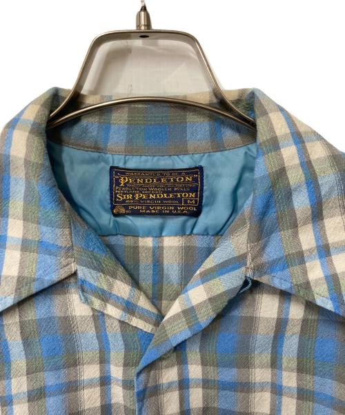 PENDLETON（ペンドルトン）PENDLETON (ペンドルトン) ボードシャツ / ウールチェックシャツ ブルー×グレー サイズ:Ｍの古着・服飾アイテム