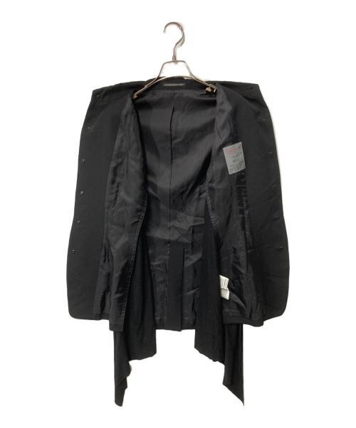 yohji yamamoto+noir（ヨウジヤマモトプリュスノアール）yohji yamamoto+Noir (ヨウジヤマモトプリュスノアール) ウール切替デザインジャケット ブラック サイズ:3の古着・服飾アイテム