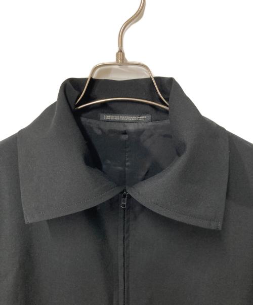 yohji yamamoto+noir（ヨウジヤマモトプリュスノアール）yohji yamamoto+Noir (ヨウジヤマモトプリュスノアール) ウールスタンドカラージャケット ブラック サイズ:2の古着・服飾アイテム