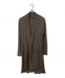 yohji yamamoto+noir（ヨウジヤマモトプリュスノアール）の古着「レーヨンコート」｜ブラウン
