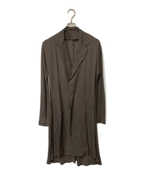 yohji yamamoto+noir（ヨウジヤマモトプリュスノアール）yohji yamamoto+Noir (ヨウジヤマモトプリュスノアール) レーヨンコート ブラウン サイズ:2の古着・服飾アイテム