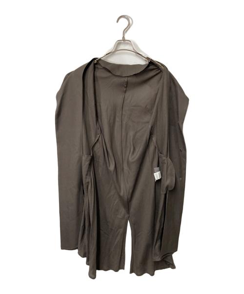 yohji yamamoto+noir（ヨウジヤマモトプリュスノアール）yohji yamamoto+Noir (ヨウジヤマモトプリュスノアール) レーヨンコート ブラウン サイズ:2の古着・服飾アイテム