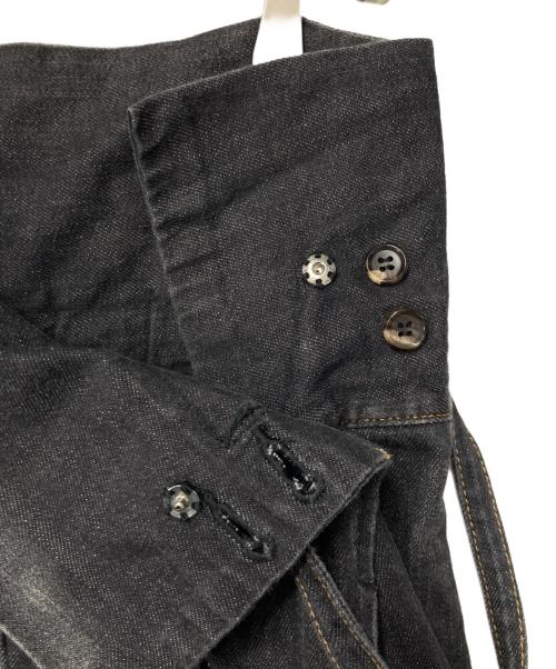 yohji yamamoto+noir（ヨウジヤマモトプリュスノアール）yohji yamamoto+Noir (ヨウジヤマモトプリュスノアール) デニムプリーツスカート ブラック サイズ:1 実寸参照の古着・服飾アイテム