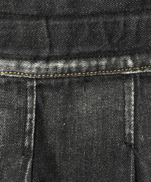 yohji yamamoto+noir（ヨウジヤマモトプリュスノアール）yohji yamamoto+Noir (ヨウジヤマモトプリュスノアール) デニムプリーツスカート ブラック サイズ:1 実寸参照の古着・服飾アイテム