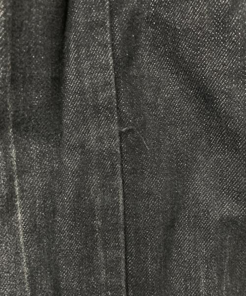 yohji yamamoto+noir（ヨウジヤマモトプリュスノアール）yohji yamamoto+Noir (ヨウジヤマモトプリュスノアール) デニムプリーツスカート ブラック サイズ:1 実寸参照の古着・服飾アイテム