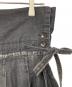 中古・古着 yohji yamamoto+Noir (ヨウジヤマモトプリュスノアール) デニムプリーツスカート ブラック サイズ:1 実寸参照：12000円