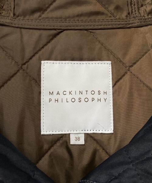 MACKINTOSH PHILOSOPHY（マッキントッシュ フィロソフィー）MACKINTOSH PHILOSOPHY (マッキントッシュ フィロソフィー) フーデッドキルティングジャケット ネイビー サイズ:38の古着・服飾アイテム