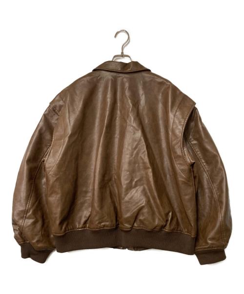ungird（アングリッド）ungird (アングリッド) フェイクレザーブルゾン ブラウン サイズ:Freeの古着・服飾アイテム
