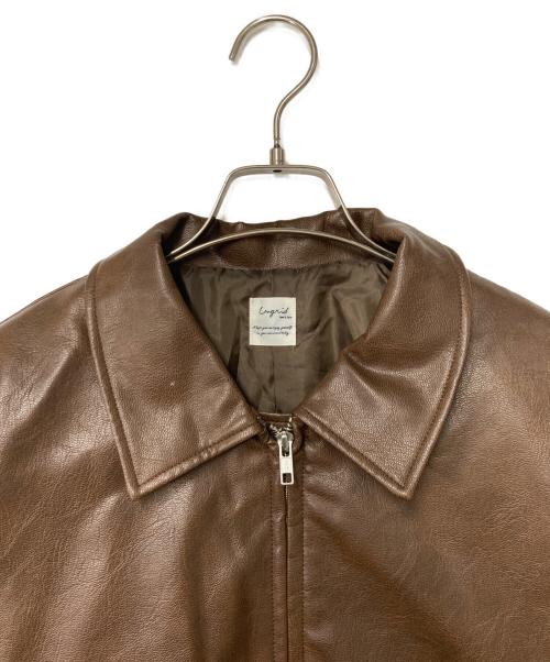 ungird（アングリッド）ungird (アングリッド) フェイクレザーブルゾン ブラウン サイズ:Freeの古着・服飾アイテム