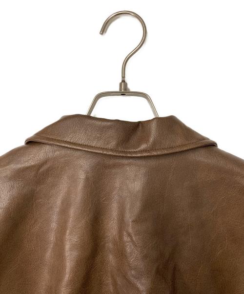 ungird（アングリッド）ungird (アングリッド) フェイクレザーブルゾン ブラウン サイズ:Freeの古着・服飾アイテム