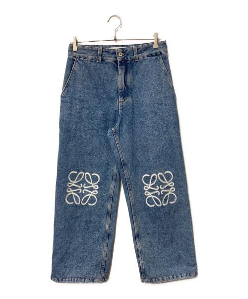 LOEWE（ロエベ）LOEWE (ロエベ) アナグラムバギーデニムパンツ インディゴ サイズ:36の古着・服飾アイテム