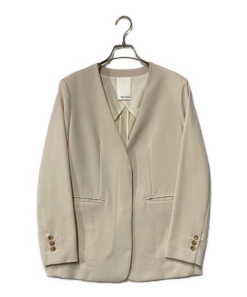 Whim Gazette（ウィムガゼット）Whim Gazette (ウィムガゼット) ノーカラージャケット ベージュ サイズ:Freeの古着・服飾アイテム