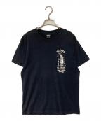 stussyステューシー）の古着「プリントTシャツ」｜ブラック