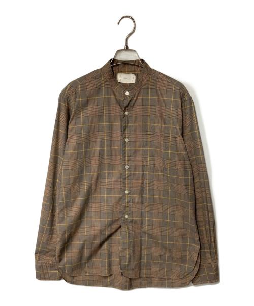 CANTATE（カンタータ）cantate (カンタータ) バンドカラーシャツ グレー サイズ:48の古着・服飾アイテム