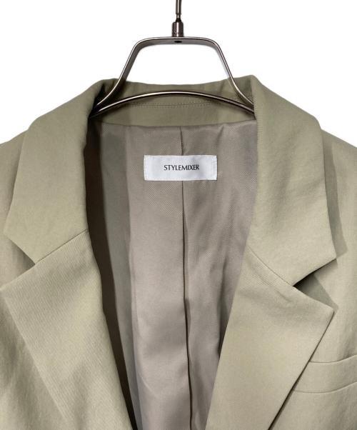 STYLE MIXER（スタイルミキサー）STYLE MIXER (スタイルミキサー) ハイラインテーラードジャケット ベージュ サイズ:Mの古着・服飾アイテム