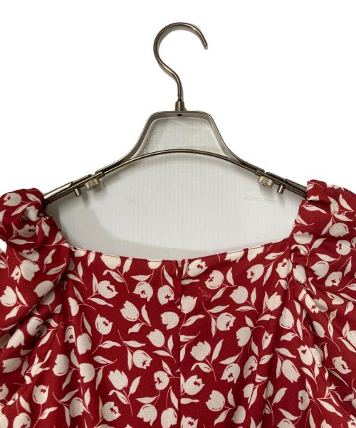 ROSY LUCE（ロージールーチェ）ROSY LUCE (ロージールーチェ) TULIP SQUARE NECK DRESS レッド サイズ:Sの古着・服飾アイテム