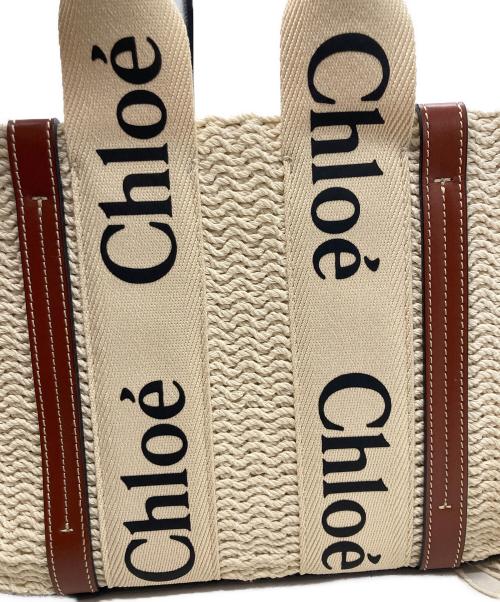 Chloe（クロエ）Chloe (クロエ) ウッディスモールトートバッグ アイボリーの古着・服飾アイテム
