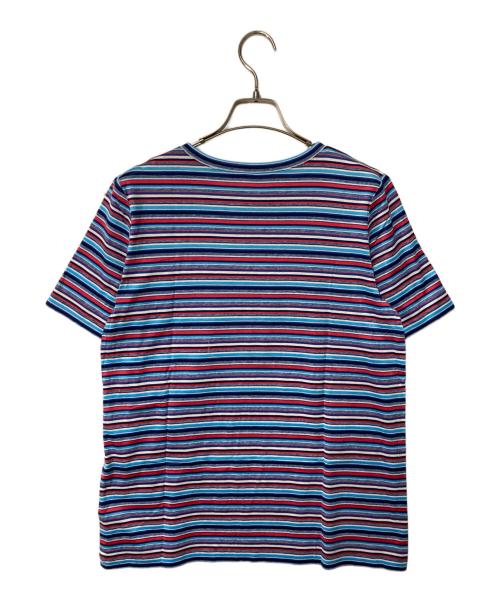 Leilian（レリアン）LEILIAN (レリアン) ボーダーTシャツ ブルー×レッド サイズ:13の古着・服飾アイテム