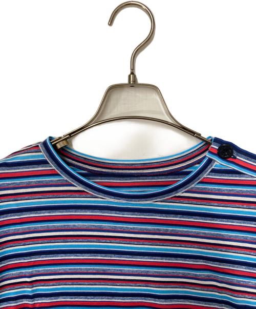 Leilian（レリアン）LEILIAN (レリアン) ボーダーTシャツ ブルー×レッド サイズ:13の古着・服飾アイテム
