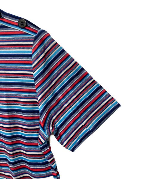 Leilian（レリアン）LEILIAN (レリアン) ボーダーTシャツ ブルー×レッド サイズ:13の古着・服飾アイテム