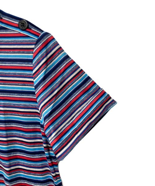 Leilian（レリアン）LEILIAN (レリアン) ボーダーTシャツ ブルー×レッド サイズ:13の古着・服飾アイテム