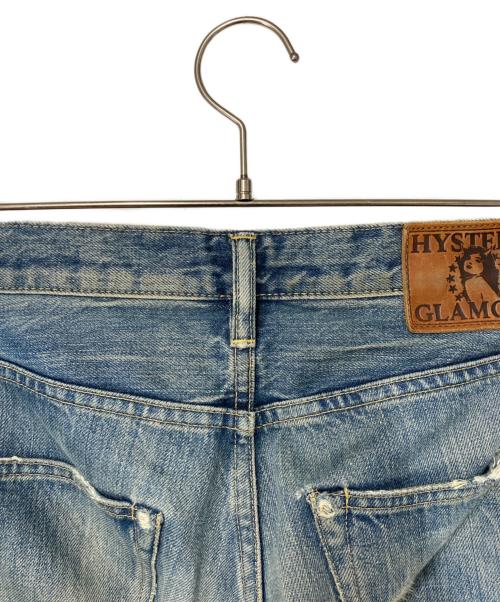 Hysteric Glamour（ヒステリックグラマー）Hysteric Glamour (ヒステリックグラマー) ダメージ加工スタッズデニムパンツ インディゴ サイズ:28の古着・服飾アイテム