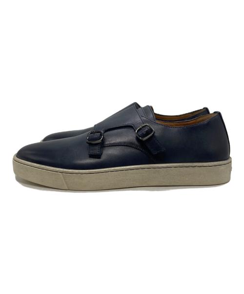 Santoni（サントーニ）Santoni (サントーニ) ダブルモンク レザーシューズ ネイビー サイズ:7の古着・服飾アイテム