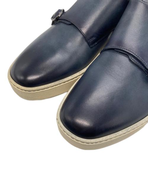 Santoni（サントーニ）Santoni (サントーニ) ダブルモンク レザーシューズ ネイビー サイズ:7の古着・服飾アイテム