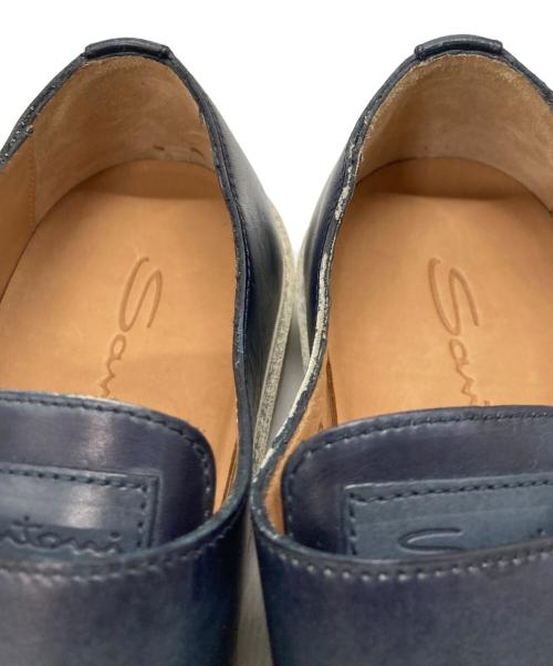 Santoni（サントーニ）Santoni (サントーニ) ダブルモンク レザーシューズ ネイビー サイズ:7の古着・服飾アイテム