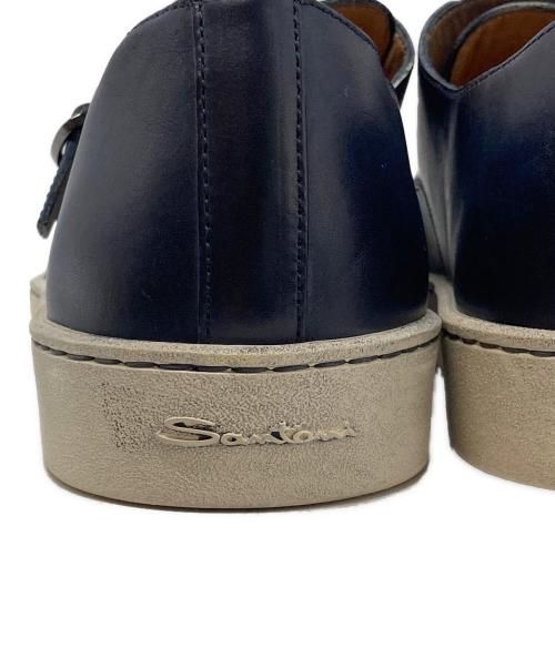 Santoni（サントーニ）Santoni (サントーニ) ダブルモンク レザーシューズ ネイビー サイズ:7の古着・服飾アイテム