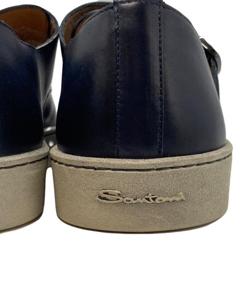 Santoni（サントーニ）Santoni (サントーニ) ダブルモンク レザーシューズ ネイビー サイズ:7の古着・服飾アイテム