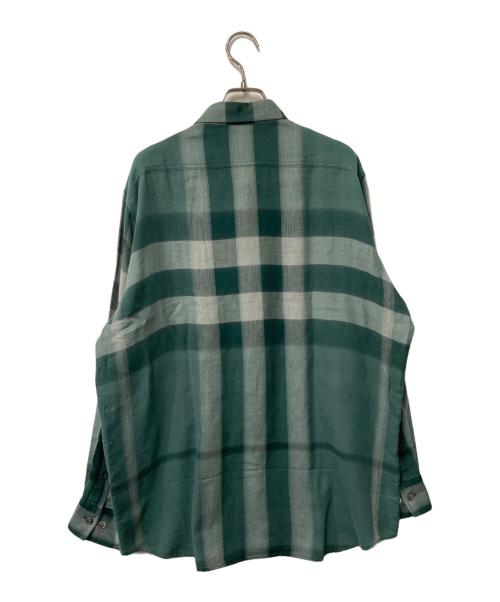 BURBERRY LONDON（バーバリーロンドン）BURBERRY LONDON (バーバリーロンドン) チェックBDシャツ グリーン サイズ:LLの古着・服飾アイテム