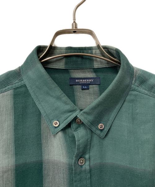 BURBERRY LONDON（バーバリーロンドン）BURBERRY LONDON (バーバリーロンドン) チェックBDシャツ グリーン サイズ:LLの古着・服飾アイテム