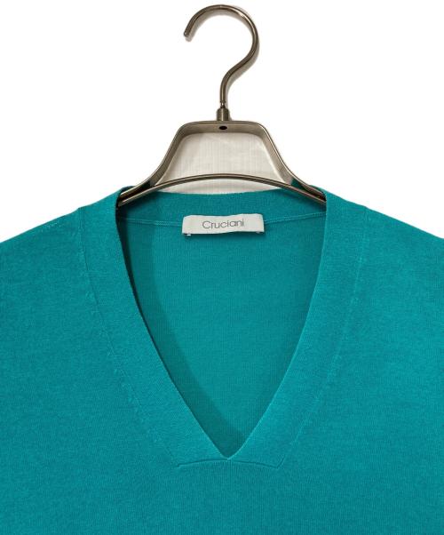 Cruciani（クルチアーニ）CRUCIANI (クルチアーニ) Vネックニット グリーン サイズ:40の古着・服飾アイテム