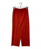 H BEAUTY&YOUTHエイチ ビューティー&ユース）の古着「DOUBLE CLOTH WIDE TAPERED PANTS」｜オレンジ