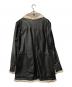 BURBERRY BLACK LABEL (バーバリーブラックレーベル) チンチラファー ラムレザーコート ブラック サイズ:L：44000円