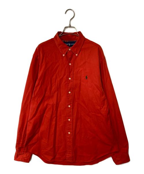 POLO RALPH LAUREN（ポロ・ラルフローレン）POLO RALPH LAUREN (ポロ・ラルフローレン) ポニー刺繍ボタンダウンシャツ レッド サイズ:Lの古着・服飾アイテム