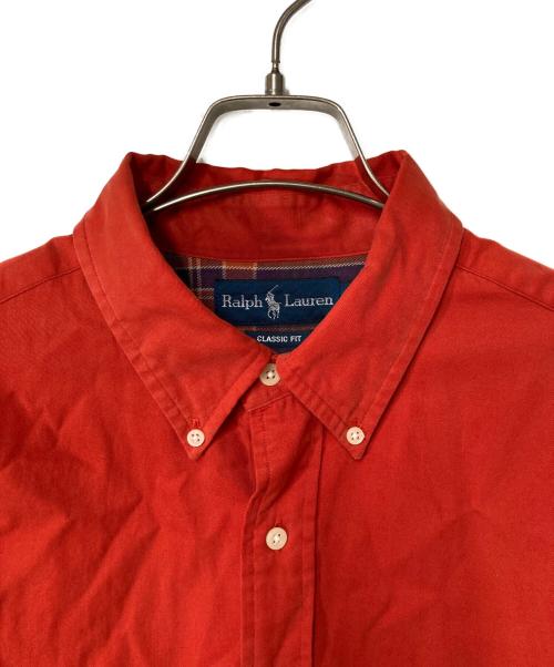 POLO RALPH LAUREN（ポロ・ラルフローレン）POLO RALPH LAUREN (ポロ・ラルフローレン) ポニー刺繍ボタンダウンシャツ レッド サイズ:Lの古着・服飾アイテム