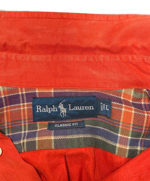 POLO RALPH LAUREN（ポロ・ラルフローレン）POLO RALPH LAUREN (ポロ・ラルフローレン) ポニー刺繍ボタンダウンシャツ レッド サイズ:Lの古着・服飾アイテム