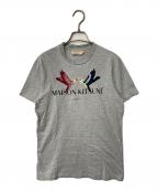 maison kitsuneメゾンキツネ）の古着「刺繍Tシャツ」｜グレー