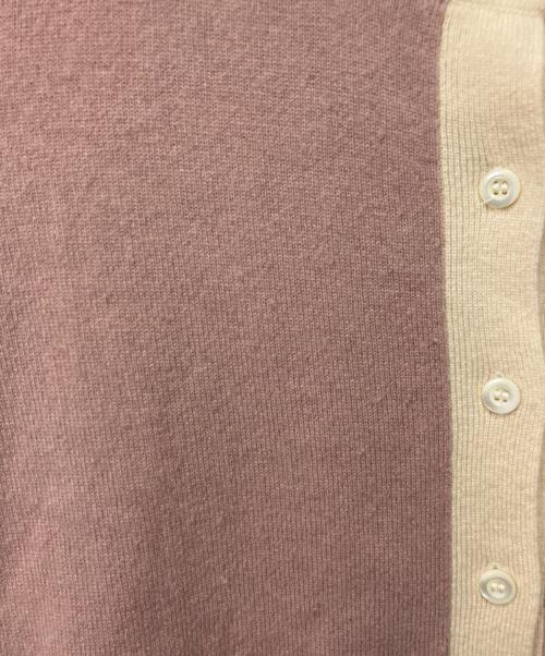 PRADA（プラダ）PRADA (プラダ) カシミヤニットカーディガン ピンク サイズ:40の古着・服飾アイテム