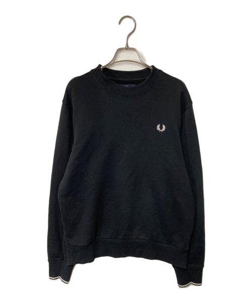 FRED PERRY（フレッドペリー）FRED PERRY (フレッドペリー) クルーネックスウェット ブラック サイズ:Ｍの古着・服飾アイテム
